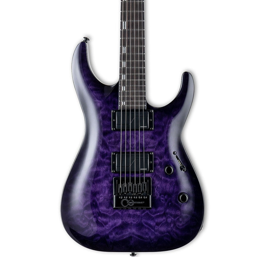 ESP LTD H-1000 EverTune Solidbody Electric Guitar - See-Thru Purple Sunburst