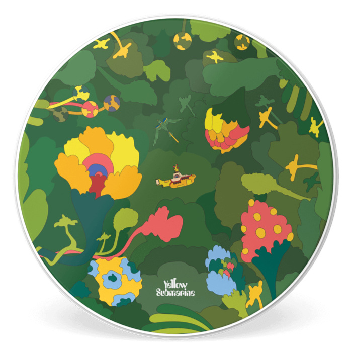 Evans Yellow Submarine Resonant Bass Drumhead, Pepperland Woods | Zoso Music Sdn Bhd