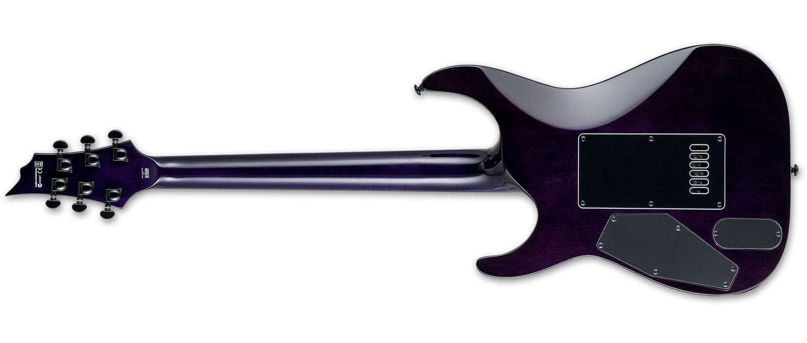 ESP LTD H-1000 EverTune Solidbody Electric Guitar - See-Thru Purple Sunburst Zoso Music