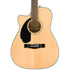 Fender CC-60SCE Concert Left-Handed Acoustic Guitar, Walnut FB, Natural |  FENDER |  ACOUSTIC GUITAR |  Zoso Music