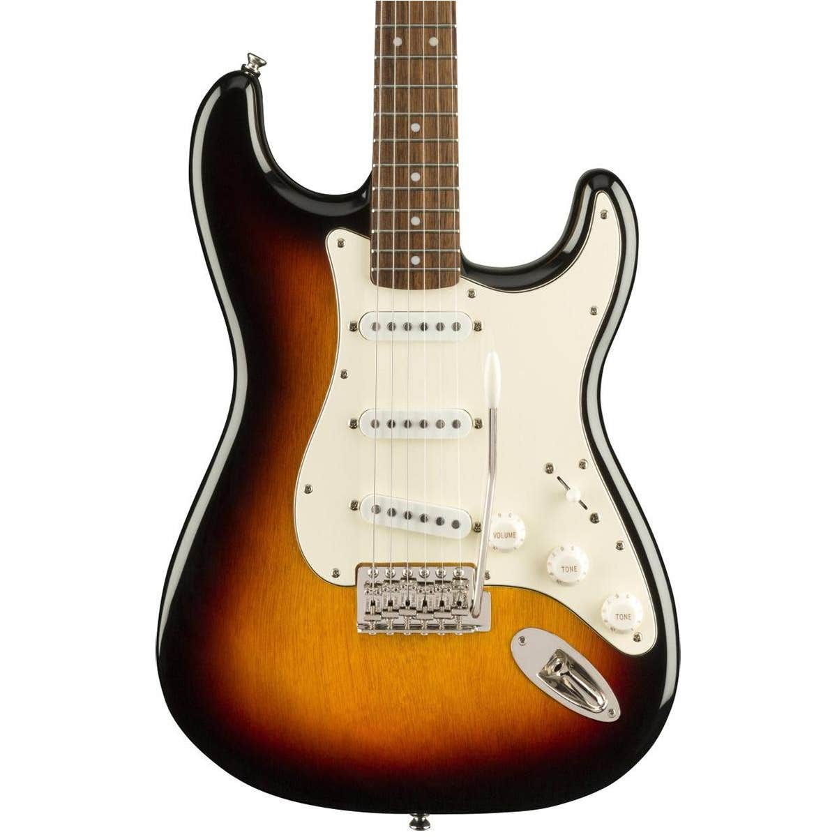 Squier Classic Vibe 60s Stratocaster Electric Guitar, Laurel FB, 3-Tone Sunburst