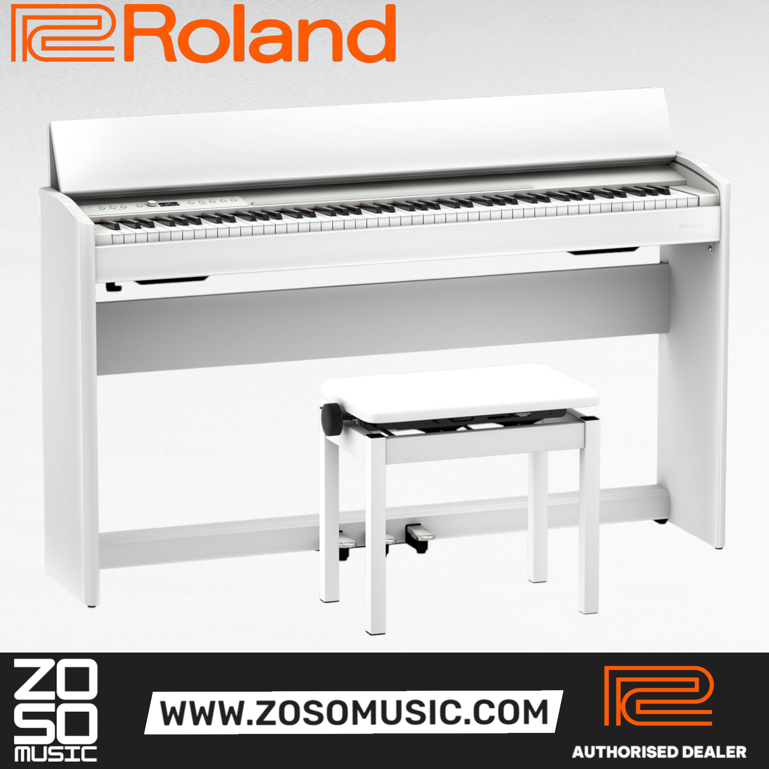 Roland F-701 88-key Digital Home Piano - White (F701 / F 701), ROLAND, DIGITAL PIANO, roland-digital-piano-f701wh, ZOSO MUSIC SDN BHD