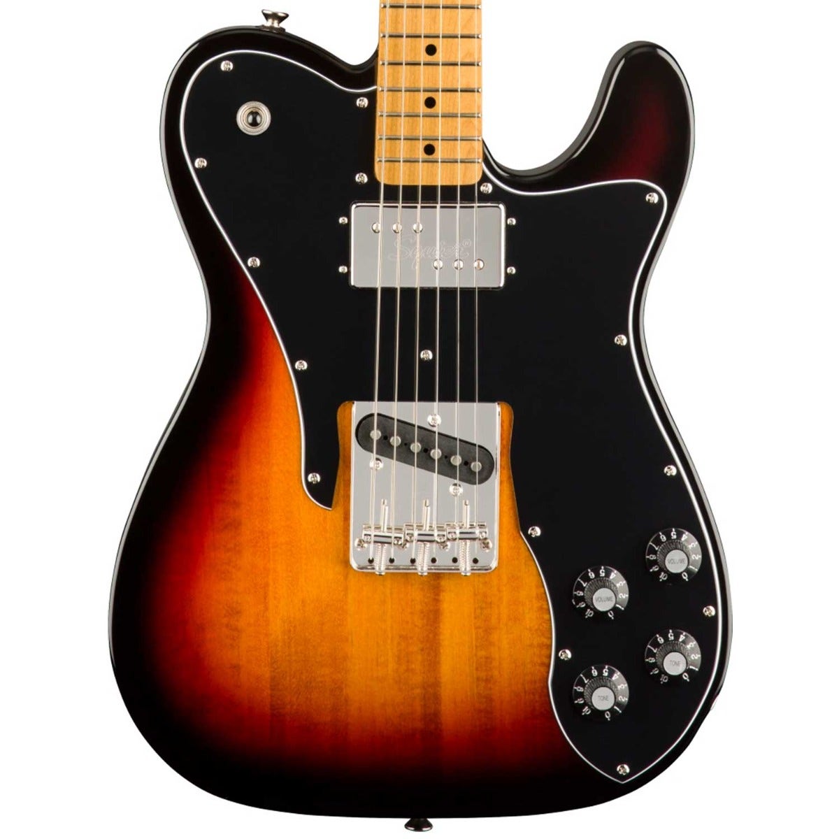 Squier Classic Vibe 70s Telecaster Custom Electric Guitar, Maple FB, 3-Tone Sunburst