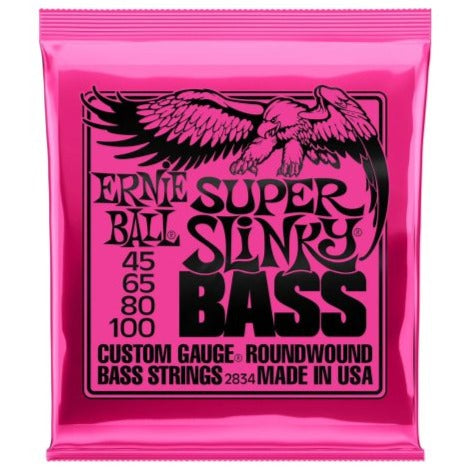 Ernie Ball P02834 Super Slinky Nickel Wound Electric Bass Strings, 45-100 Gauge | Zoso Music Sdn Bhd