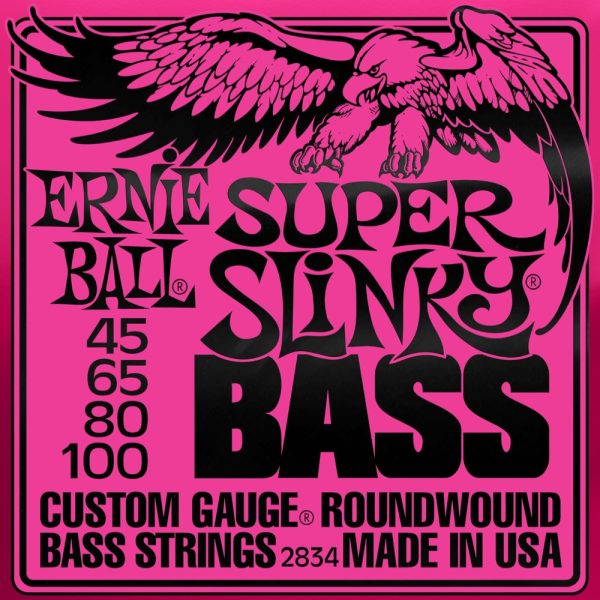 Ernie Ball P02834 Super Slinky Nickel Wound Electric Bass Strings, 45-100 Gauge |  ERNIE BALL |  STRINGS-ELECTRIC GUITAR |  Zoso Music