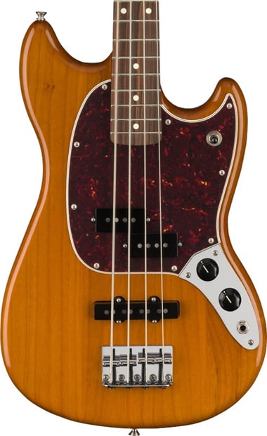 Fender Player Mustang PJ Bass Guitar, Pau Ferro FB, Aged Natural |  FENDER |  BASS GUITAR |  Zoso Music