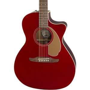 Fender Newporter Player Medium-Sized Acoustic Guitar, Candy Apple Red |  FENDER |  ACOUSTIC GUITAR |  Zoso Music