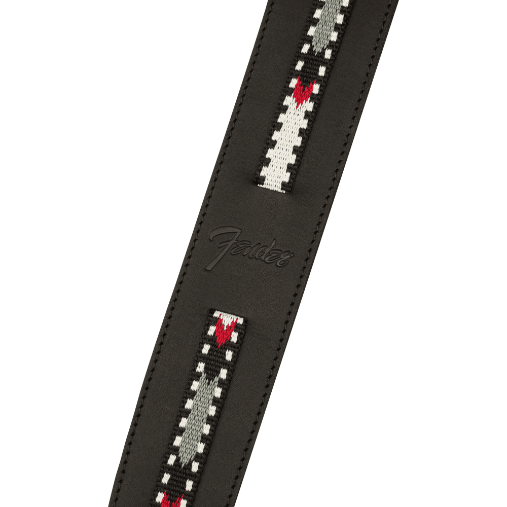 Fender Paramount Acoustic Guitar Leather Strap, Black