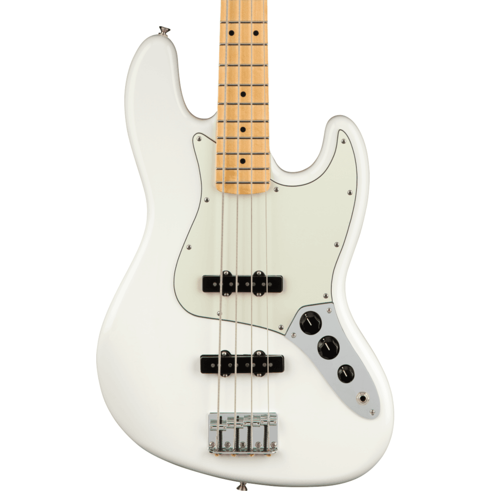 Fender Player Jazz Bass Guitar, Maple FB, Polar White