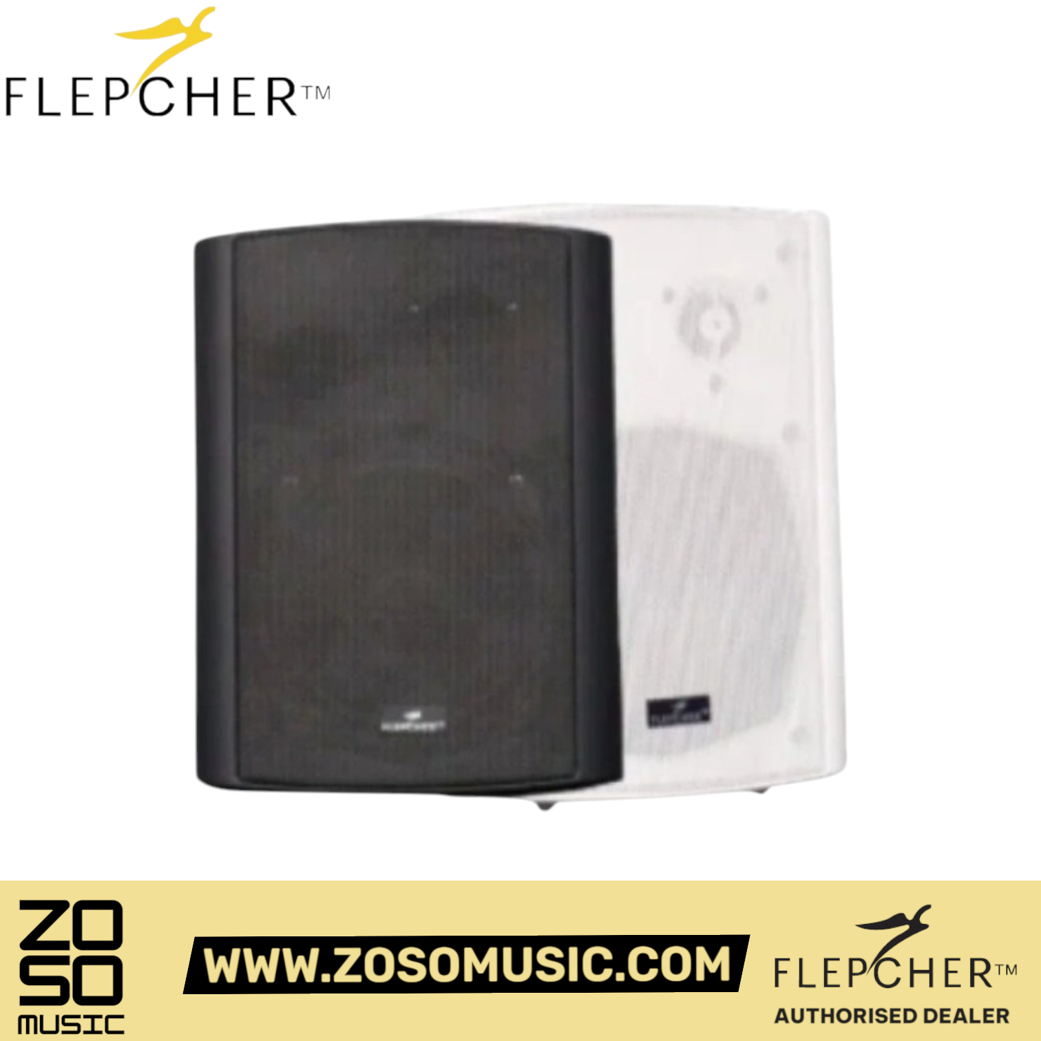 Flepcher FS530 30W Fashion Speaker White / Black | Zoso Music Sdn Bhd