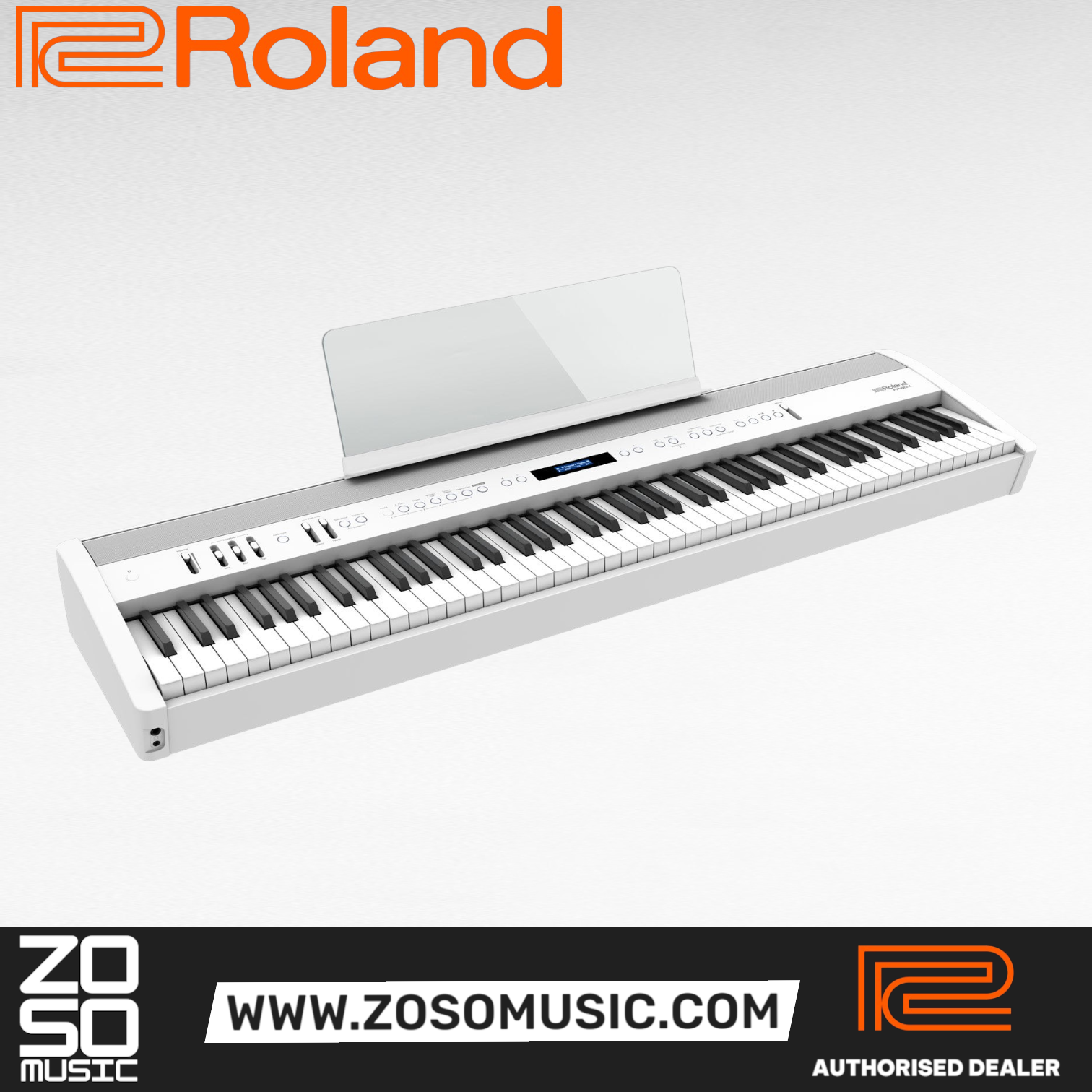 Roland FP-60X 88-key Digital Piano Home Package with Piano Bench, RH-5 Headphone, Pedals and Piano Stand - White (FP60X / FP 60X), ROLAND, DIGITAL PIANO, roland-digital-piano-fp60x-wh, ZOSO MUSIC SDN BHD