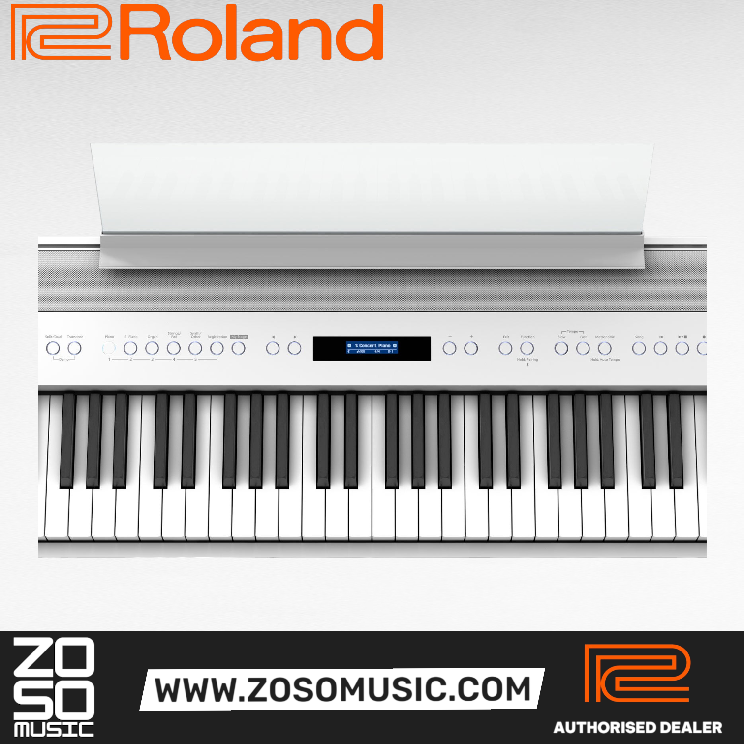 Roland FP-60X 88-key Digital Piano Musician Package with RH-5 Headphone and DP-10 Pedal - White (FP60X / FP 60X), ROLAND, DIGITAL PIANO, roland-digital-piano-fp-60x-wh, ZOSO MUSIC SDN BHD