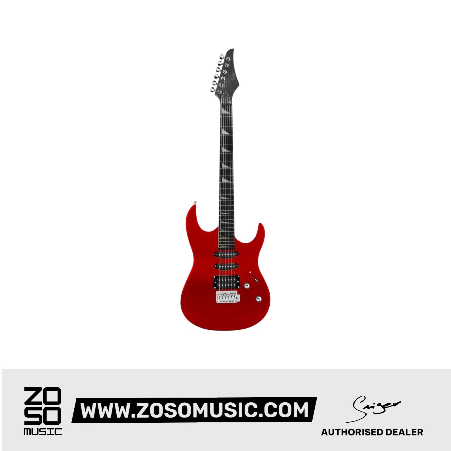 Smiger L-G4-MRD HSS Superstrat Style Electric Guitar Metallic Red |  SMIGER |  ELECTRIC GUITAR |  Zoso Music
