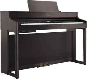 Roland HP702 88-keys Digital Piano with Piano Bench - Dark Rosewood Rear View Zoso Music