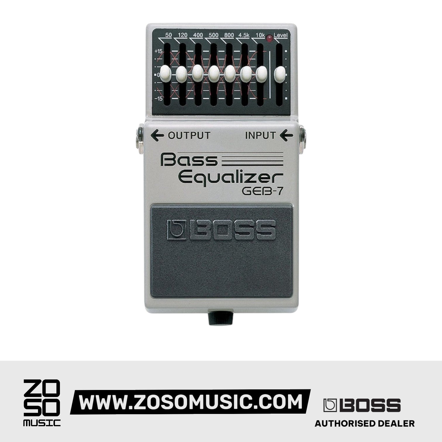 BOSS GEB-7 7-BAND BASS EQUALIZER PEDAL | BOSS , Zoso Music