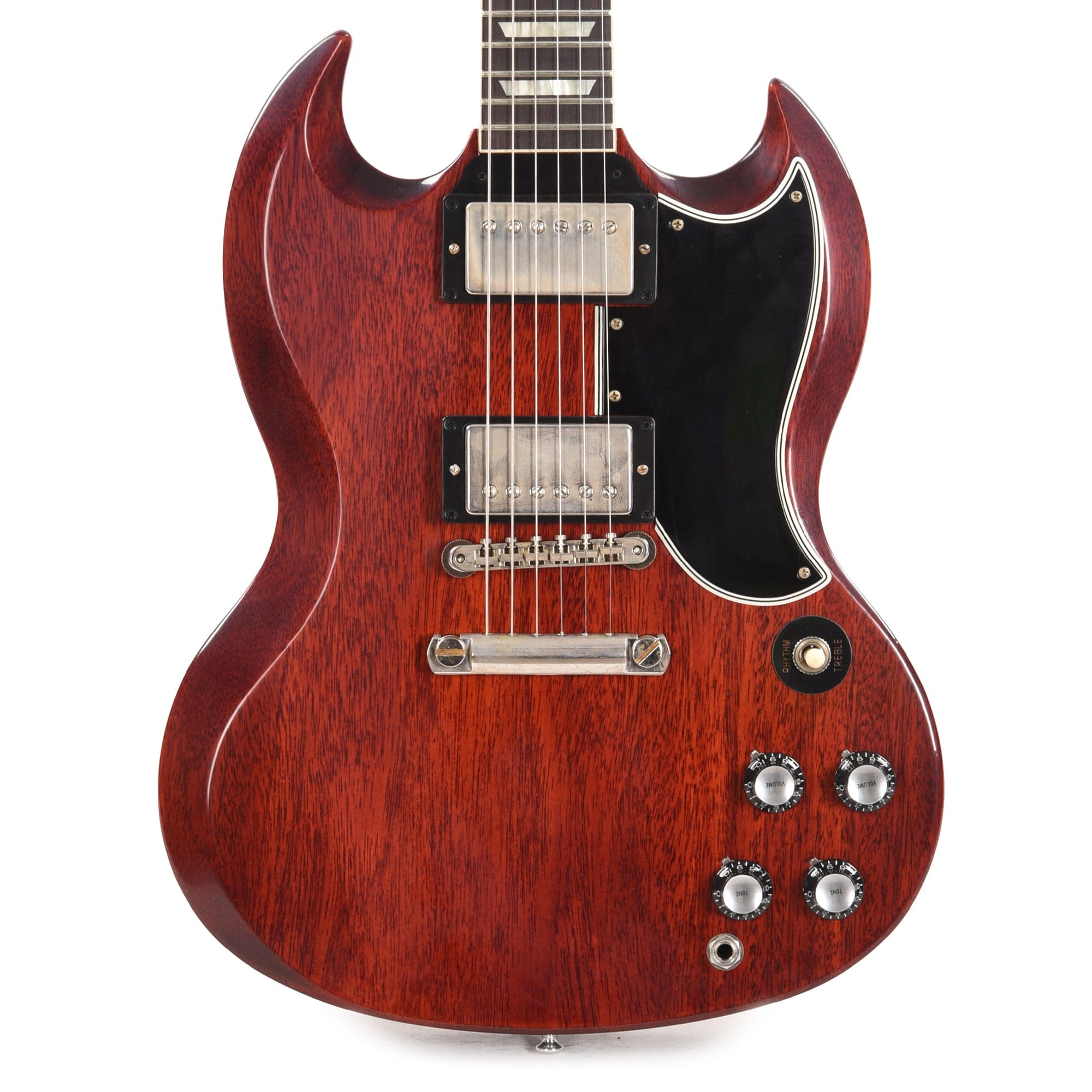 Gibson 1961 Les Paul SG Standard Reissue Stop-Bar VOS Electric Guitar, Cherry Red (SGSR61VOCHNH1)