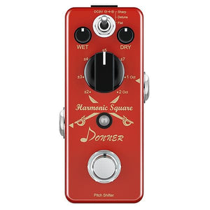 Donner Octave Guitar Pedal, Harmonic Square Digital Octave Pedal Pitch Shifter 7 Shift Types 3 Tone Modes Sharp Detune Flat True Bypass | Zoso Music Sdn Bhd