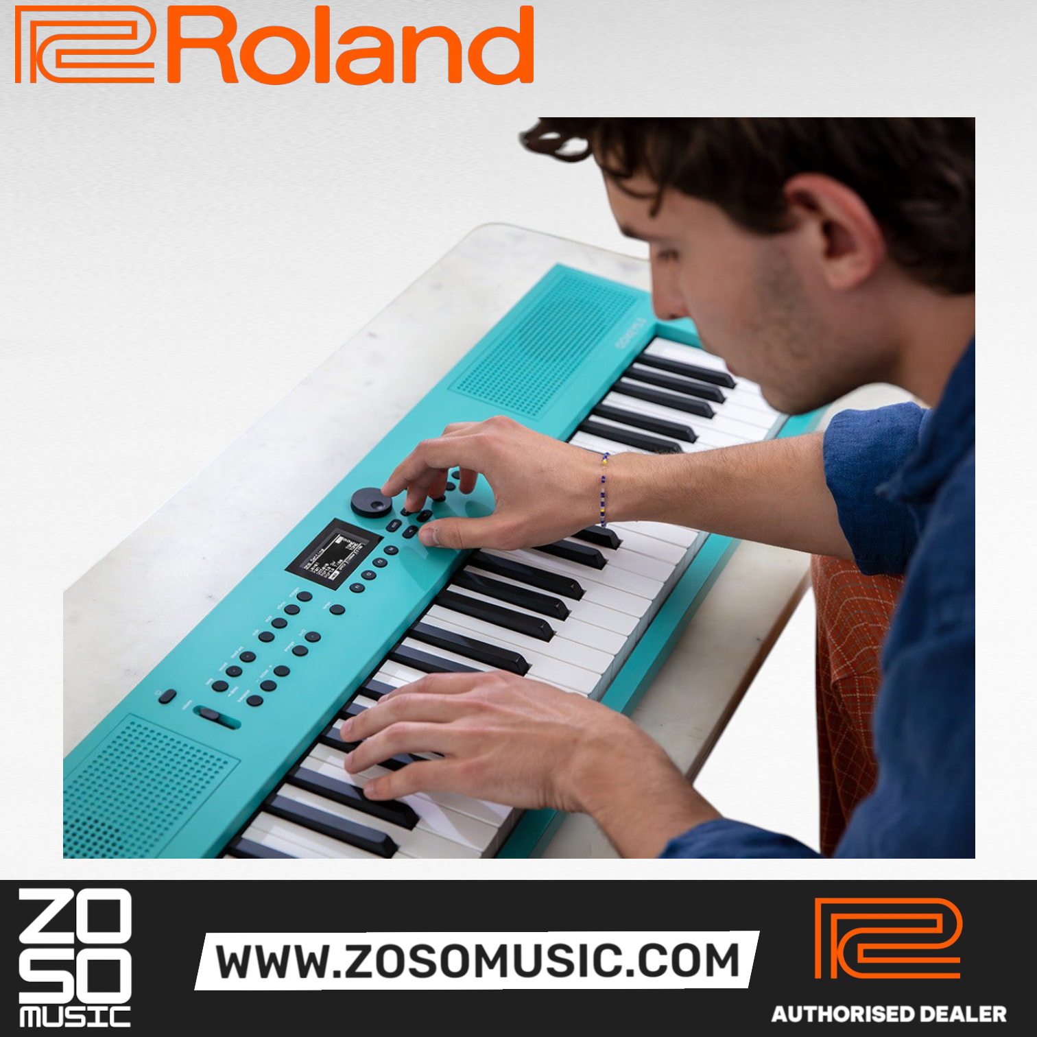 Roland GO:KEYS 3 Keyboard - Turqoise |  ROLAND |  KEYBOARD-MIDI CONTROLLER |  Zoso Music