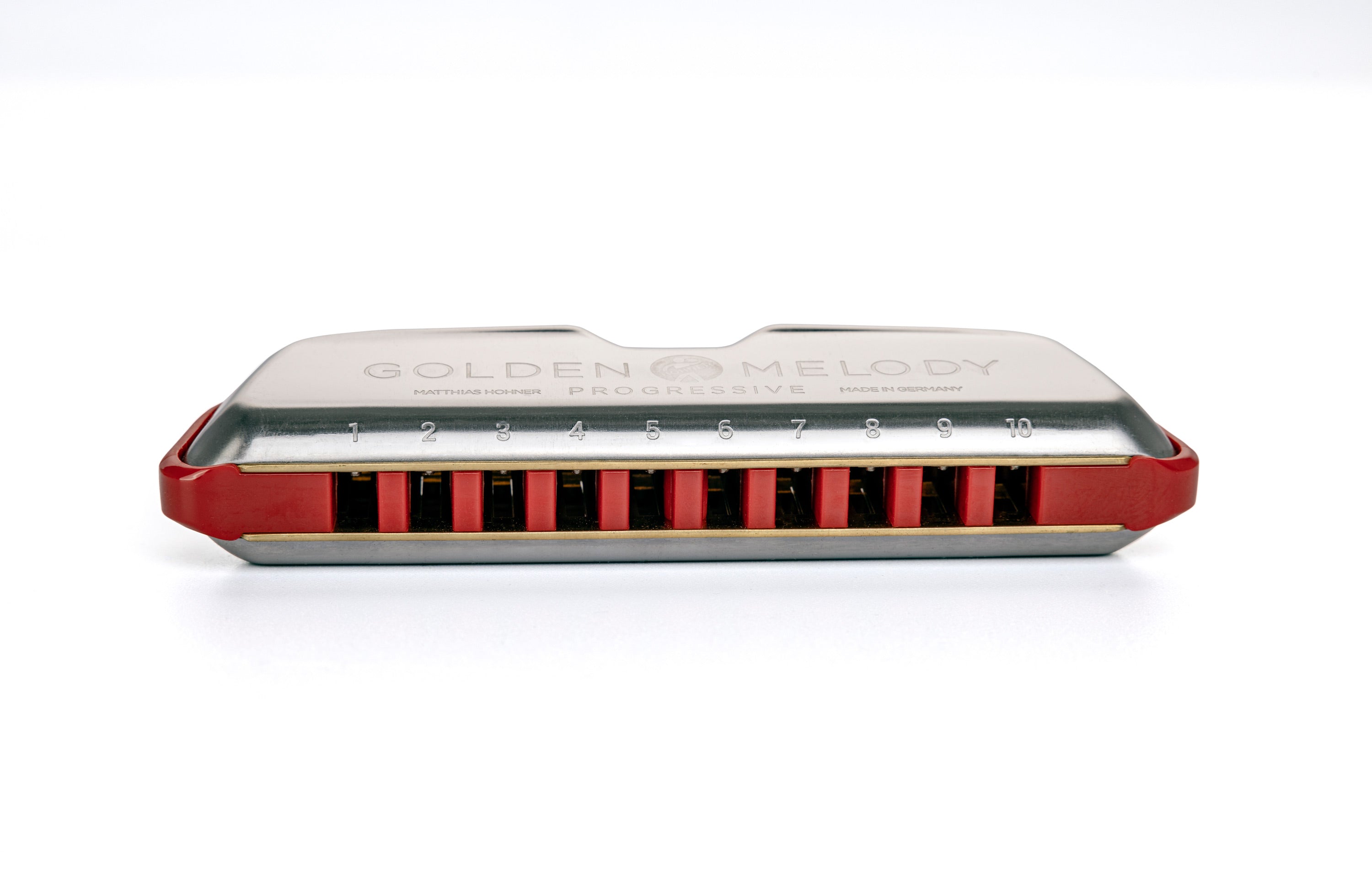 Hohner Progressive Series Golden Melody Harmonica 10-Hole Diatonic Harmonica - Key of C |  HOHNER |  HARMONICA |  Zoso Music