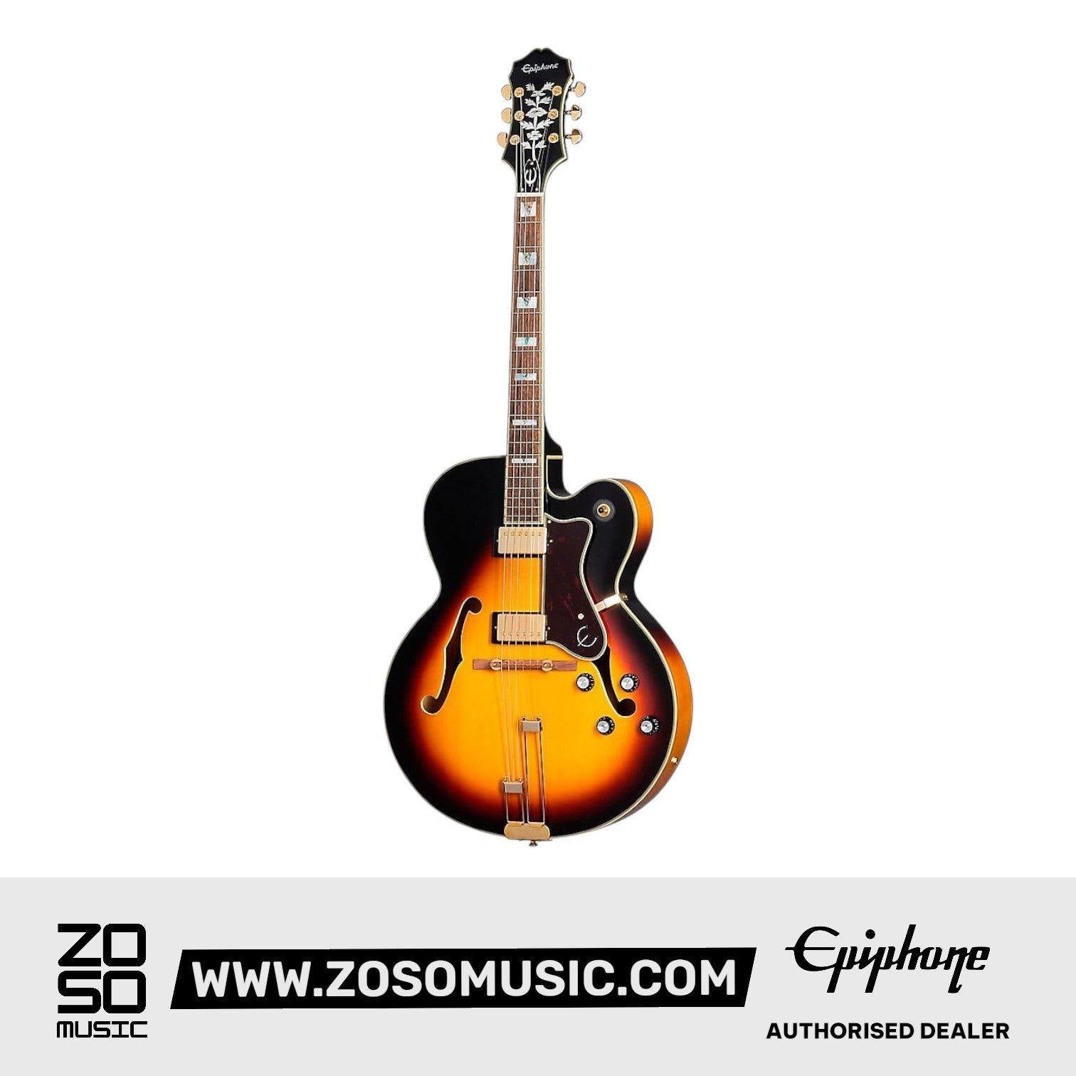 Epiphone EOBDWVSGH1 Broadway Hollowbody Electric Guitar - Vintage Sunburst |  EPIPHONE |  ELECTRIC GUITAR |  Zoso Music