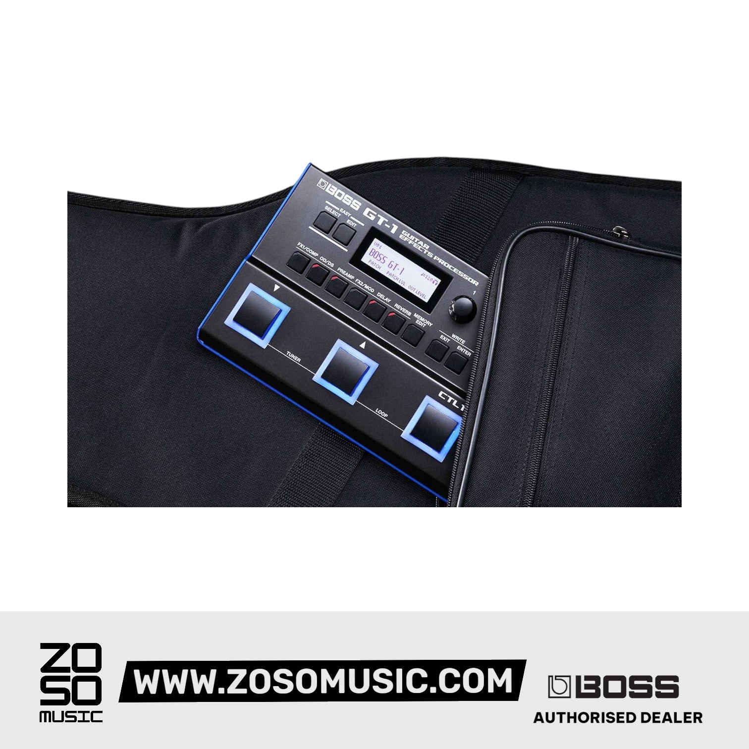 BOSS GT-1 GUITAR EFFECTS PROCESSOR (GT1) WITH FREE ADAPTOR | BOSS , Zoso Music