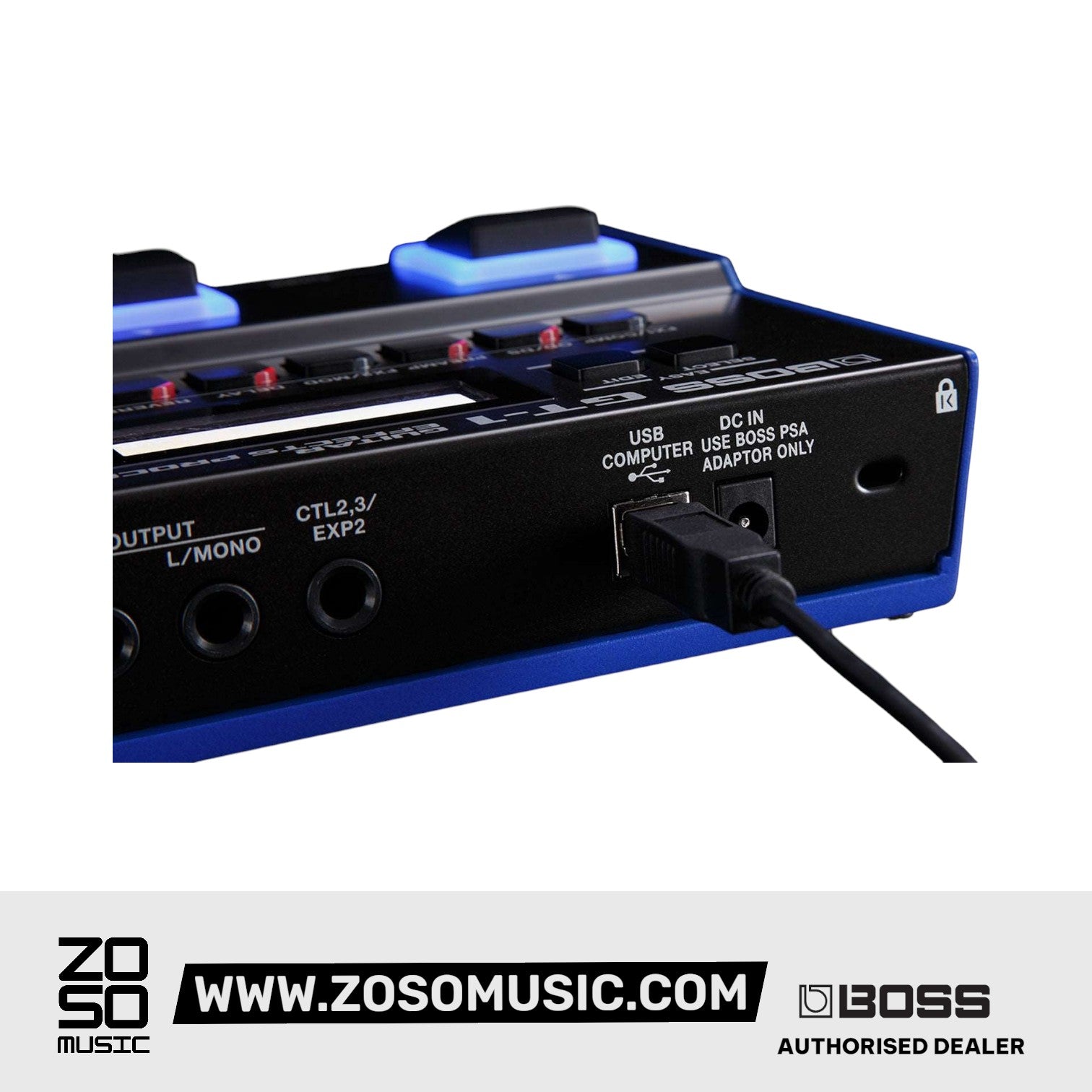 BOSS GT-1 GUITAR EFFECTS PROCESSOR (GT1) WITH FREE ADAPTOR | BOSS , Zoso Music