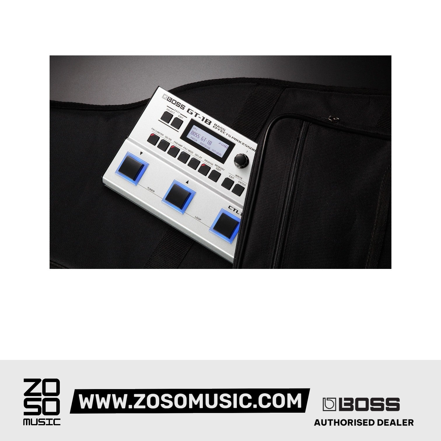 BOSS GT-1B BASS MULTI-EFFECTS PROCESSOR WITH BOSS ADAPTOR (GT1B / GT 1B/ MULTI EFFECTS) | BOSS , Zoso Music