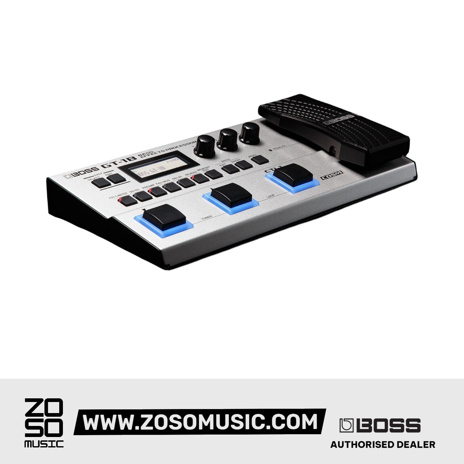 BOSS GT-1B BASS MULTI-EFFECTS PROCESSOR WITH BOSS ADAPTOR (GT1B / GT 1B/ MULTI EFFECTS) | BOSS , Zoso Music