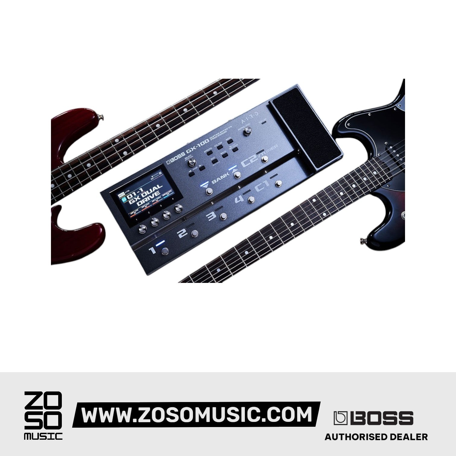 BOSS GX-100 GUITAR / BASS MULTI EFFECTS PEDAL with FREE BAG | BOSS , Zoso Music