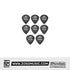 Jim Dunlop 482P Tortex Pitch Black Jazz III Guitar Picks | 0.50mm - 1.50mm