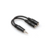 Hosa YMM-232 Y Cable, 3.5mm TRS to 3.5mm TRSF |  HOSA |  CABLES |  Zoso Music