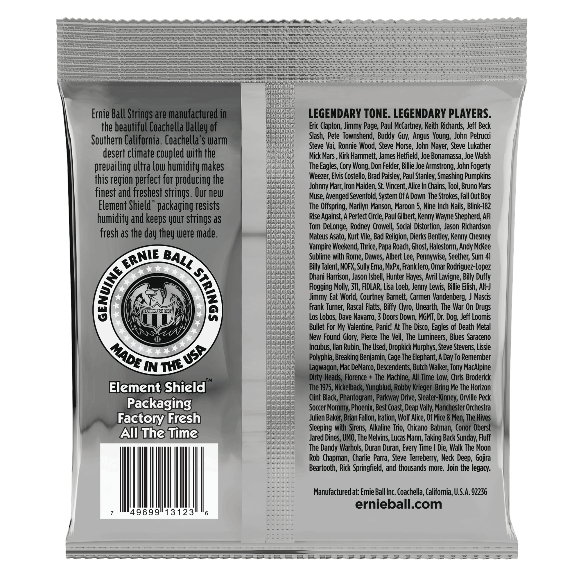 Ernie Ball Super Slinky Titanium RPS Coated Electric Guitar Strings, 9-42