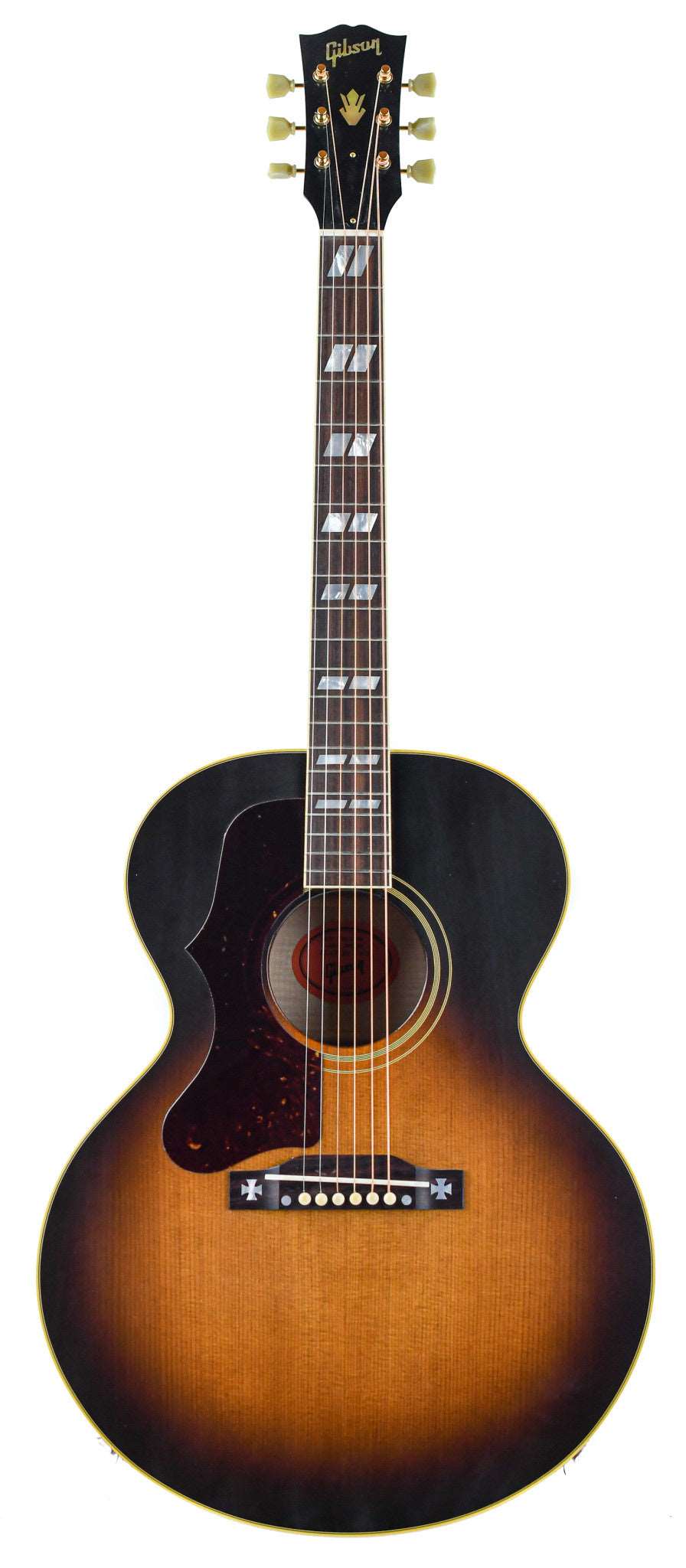 Gibson 1952 J-185 (Left-handed) Acoustic Guitar, Vintage Sunburst (CSRS8552VSL)