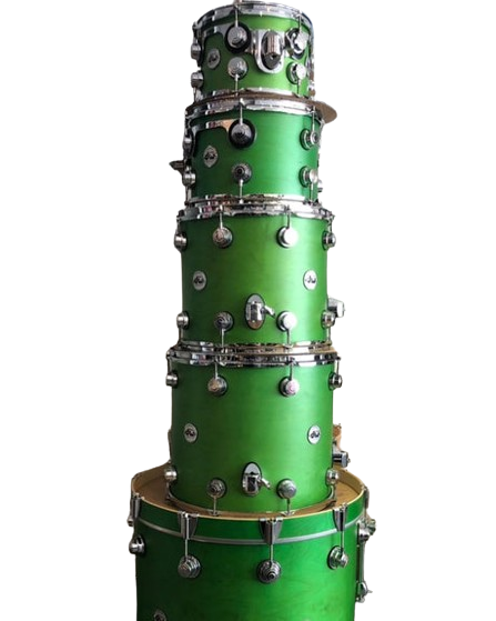 DW USA Collector's All-Maple 6-Pc Shell Pack, Satin Oil Lime Green