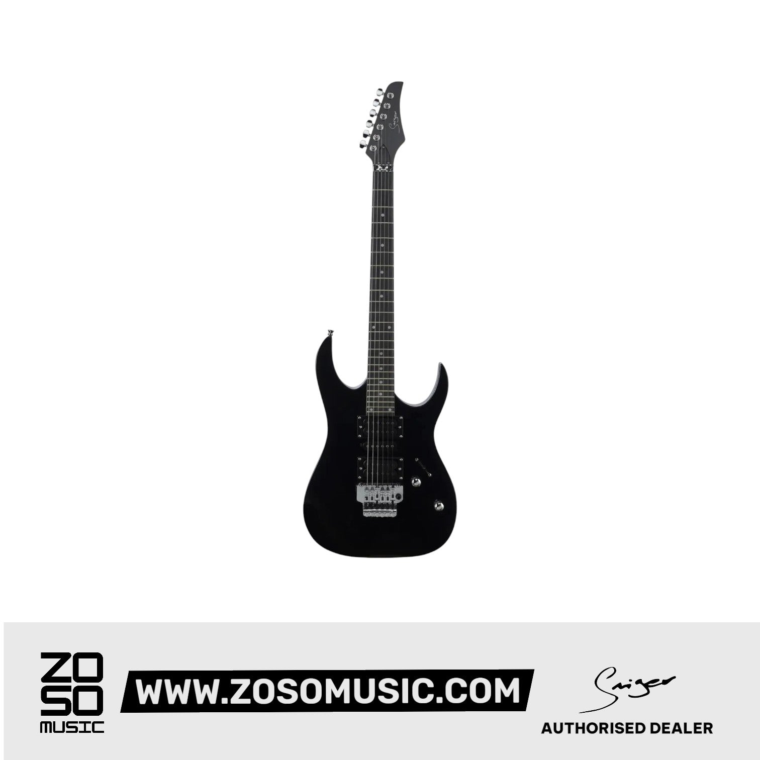 Smiger L-G4-BK HSS Superstrat Style Electric Guitar Black |  SMIGER |  ELECTRIC GUITAR |  Zoso Music