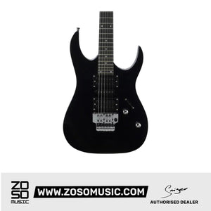 Smiger L-G4-BK HSS Superstrat Style Electric Guitar Black | Zoso Music Sdn Bhd