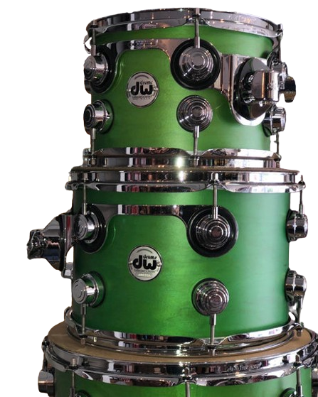 DW USA Collector's All-Maple 6-Pc Shell Pack, Satin Oil Lime Green