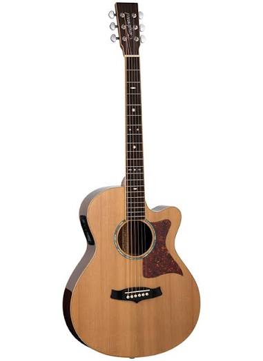 Tanglewood TW45RE Sundance Reserve All Solid Superfolk Acoustic Guitar with Cutaway, Hard Case & Fishman Presys Plus Electronics