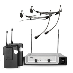 Superlux VT97/10B VHF Wireless microphone set,
w/ headwore mic x 2 |  SUPERLUX |  WIRELESS MICROPHONE SYSTEM |  Zoso Music