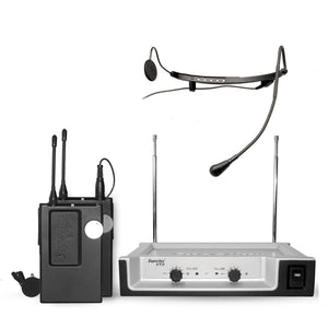 Superlux VT97/12A+10B VHF Wireless microphone set,
w/ lavaliere mic x 1, w/ headwore mic x 1 |  SUPERLUX |  WIRELESS MICROPHONE SYSTEM |  Zoso Music