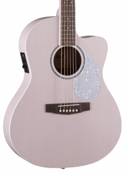Cort Jade Classic Acoustic Guitar EQ With Bag Pastel Pink Open Pore