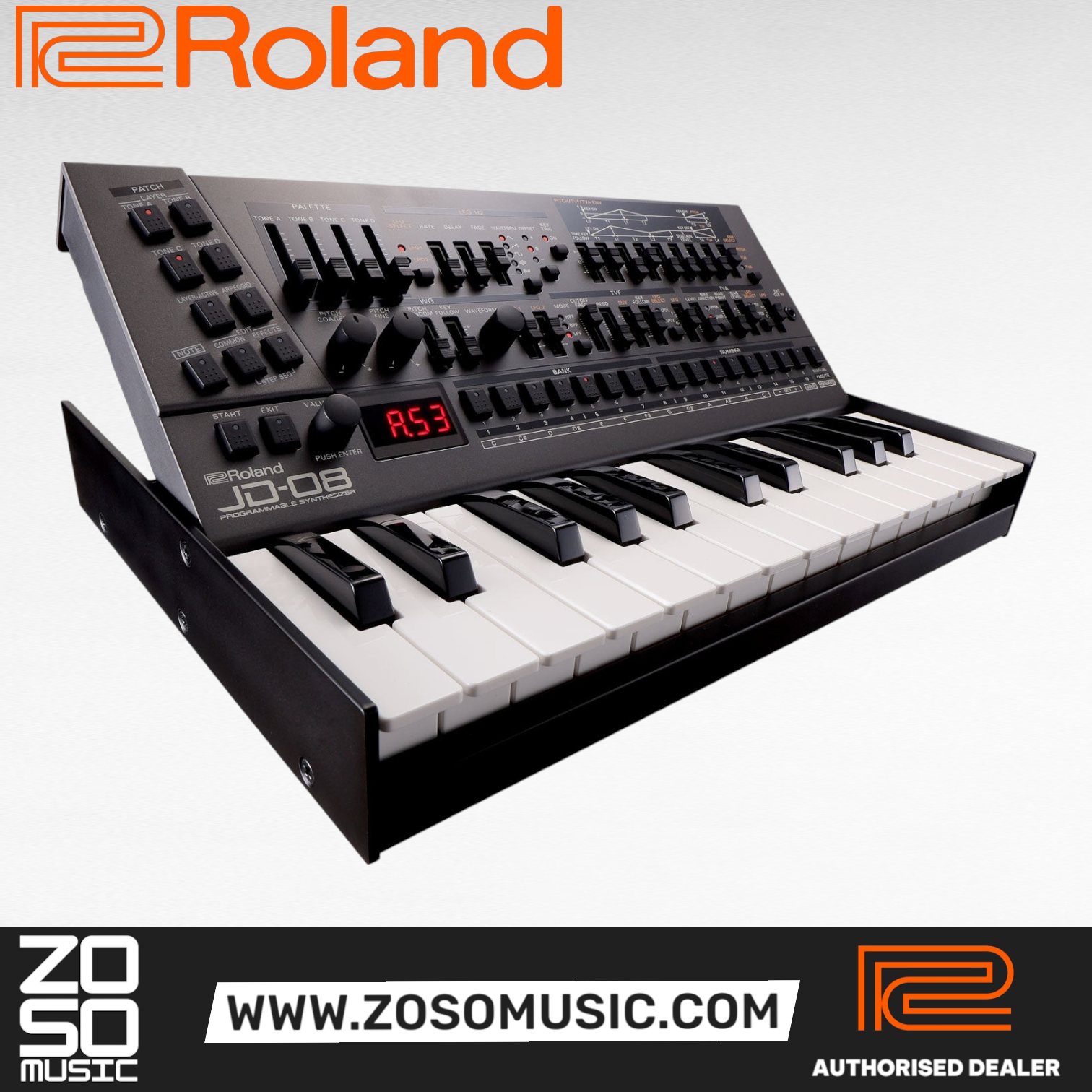 Roland JD-08 Boutique Series JD-800 Sound Module |  ROLAND |  SYNTHESIZER |  Zoso Music