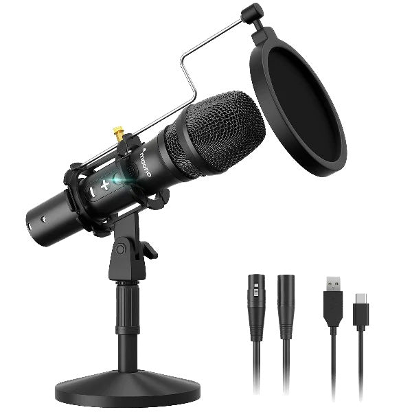 Maono AU-HD300T Dual Mode Monitoring Cardioid Dynamic Microphone Kit Set