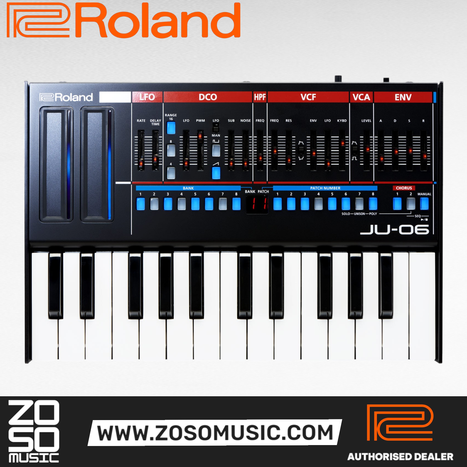 Roland Boutique Series JU-06 4-voice Synthesizer Module (JU06 JU 06), ROLAND, SYNTHESIZER, roland-synthesizer-ju-06, ZOSO MUSIC SDN BHD