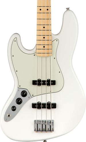 Fender Player Jazz Bass Left-Handed Guitar, Maple FB, Polar White |  FENDER |  BASS GUITAR |  Zoso Music