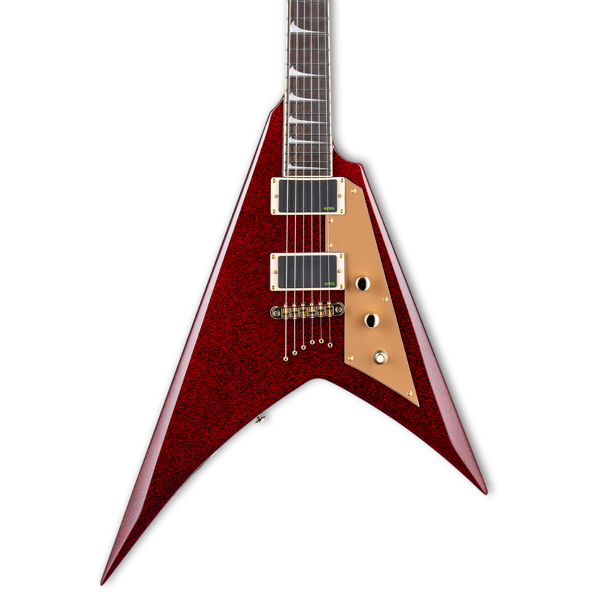 ESP LTD KH-V Kirk Hammett Signature Electric Guitar - Red Sparkle Zoso Music