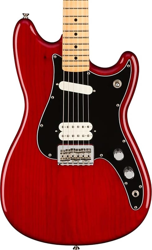 Fender Player Duo-Sonic HS Electric Guitar, Maple FB, Crimson Red Transparent