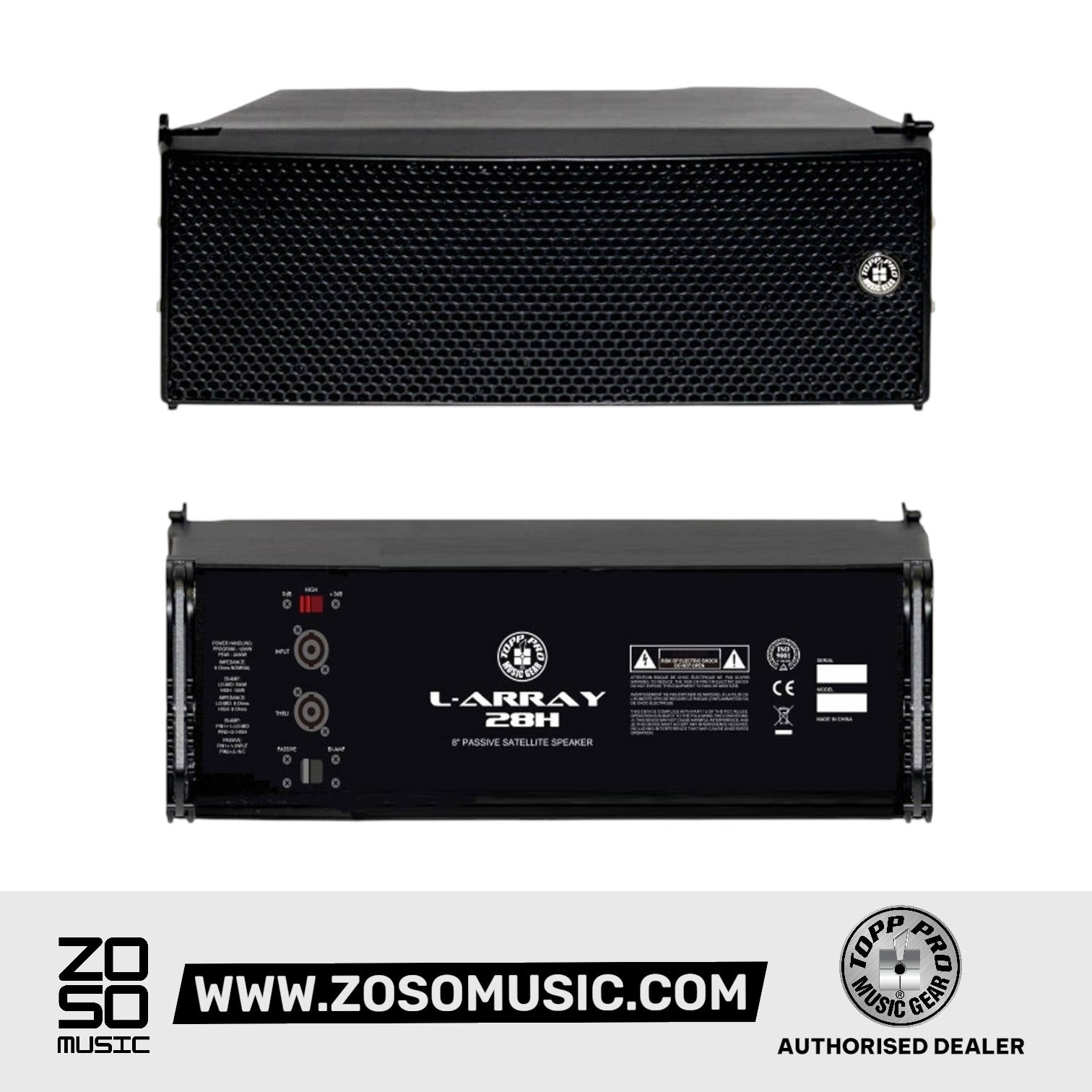 Topp Pro L-Array 28H Passive Line Array Loudspeaker |  TOPP PRO |  POWERED SPEAKER |  Zoso Music