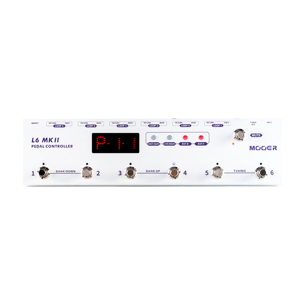 Mooer Pedal Controller L6 MKII Programmable Loop Switcher | Zoso Music Sdn Bhd