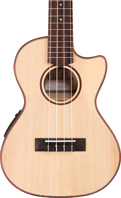 Cordoba 24T-CE Spruce Tenor Electric Ukulele - Spruce Top, Maple Back & Sides